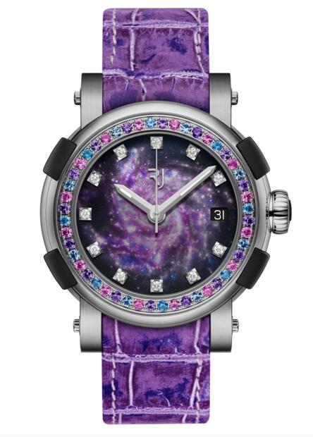 Replica 2019 Romain Jerome Arraw Star Twist Titanium Purple Spiral Galaxy 1S39A.TTTR.6000.AR.1113.STP19 watch